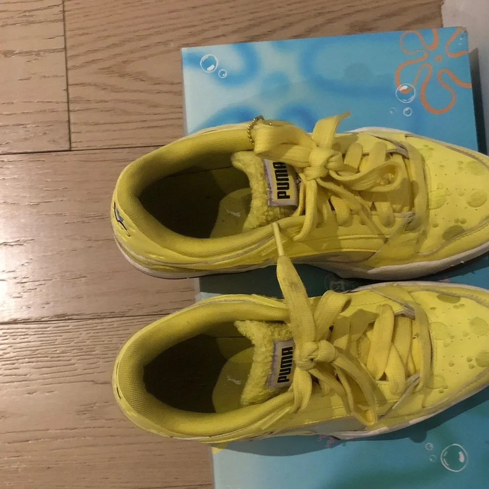 Puma Kids Bright Yellow Sneakers - Picture 6 of 8